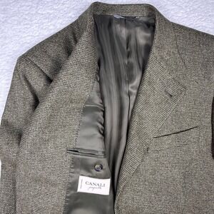 Canali Proposta Blazer Silk Cashmere Sport Coat Brown Basketweave Mens Size‎ 50